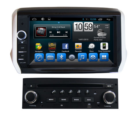 Porcellana Sistema di navigazione radiofonico 208 Peugeot 2008 di Peugeot del touch screen dell'automobile di baccano 2 fornitore