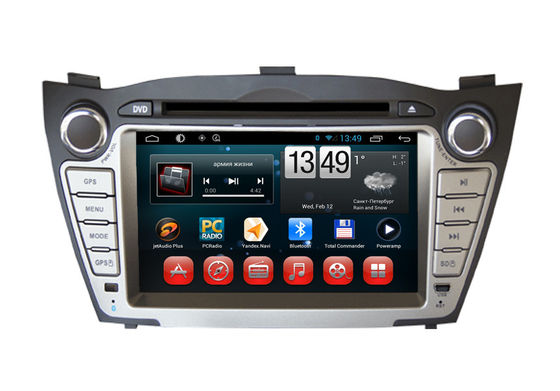 Porcellana Input Bluetooth della macchina fotografica di retrovisore di navigazione di GPS di androide del lettore DVD di IX35 Tucson Hyundai fornitore